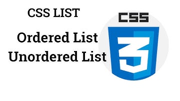 13 css list | ordered list and unordered list | css list style properties | css list style type
