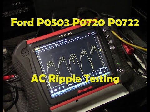 Ford P0503 P0720 P0722 - Alternator AC Ripple Test