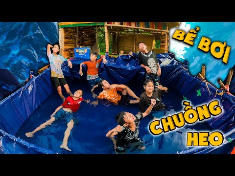 Thái Chuối | Cùng Team Xây Dựng Bể Bơi Khổng Lồ Dưới Nhà Cầu Vồng - Build A Swimming Pool