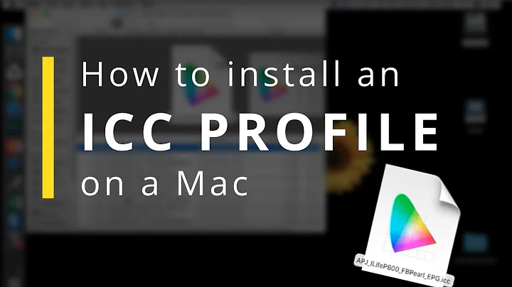 How to Install an ICC Profile on a Mac