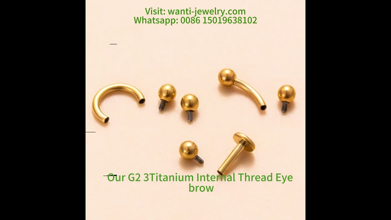 G23 Titanium Internal  Eyebrow Piercing – Durable & Stylish Body Jewelry for Fashionable Piercings