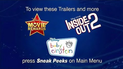 To View These Trailers And More Press "Sneak Peeks" On Main Menu New Bumper
