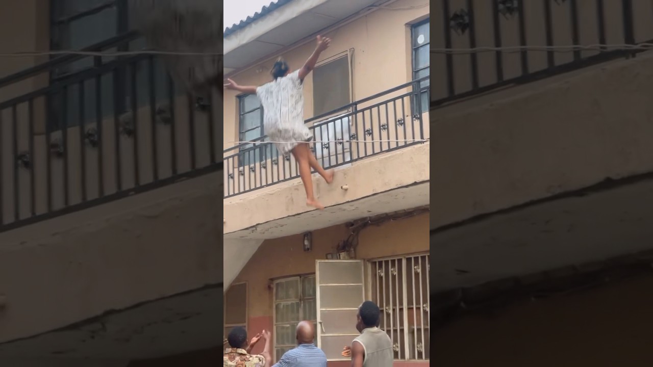 She jump from two story building #yorubamovies2025 #latestyorubamovies