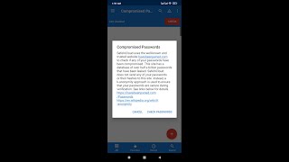 Compromised passwords (Android) screenshot 2