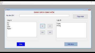 [TH LTGD] Câu 14: ListBox control, sự kiện bàn phím.