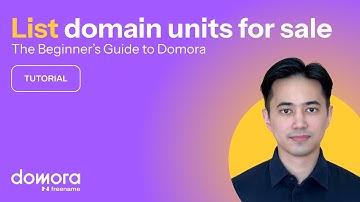 How to: List Domain Units for Sale on Domora