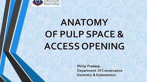 Anatomy of pulp space & Access opening