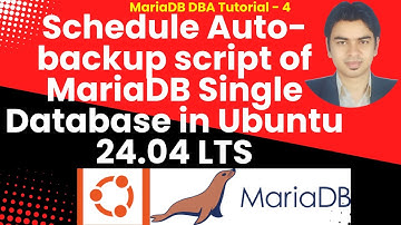 (हिन्दी) Schedule Auto-backup script of MariaDB Single Database in Ubuntu 24.07 LTS #mariadb #mysql