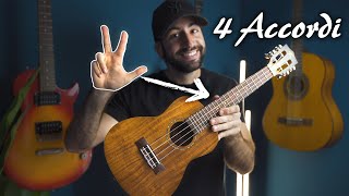 Video thumbnail of "4 Accordi, 3 Canzoni Italiane 🇮🇹 che canteranno tutti 🎤 𝑈𝑘𝑢𝑙𝑒𝑙𝑒"