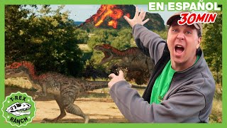 Ranger Aaron en un Video de una Aventura Jurásica | 30 min de videos de dinosaurios para niños