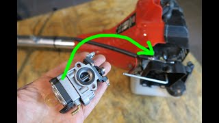 Replace the carburetor in the brush cutter