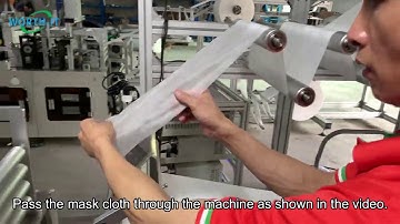 Non-Woven Fabric Threading-The Engineer Shows How To Operate The Mask Machine