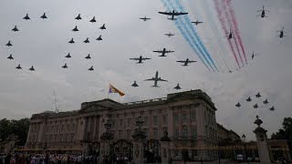 70 aircraft flyover for King&#39;s birthday in London ✈️👑🇬🇧