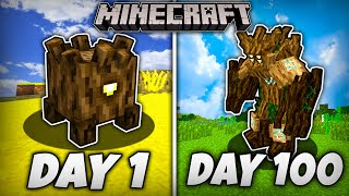 I Survived 100 Days As A TREE In Minecraft...