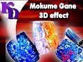 Mokume gane 3D water effect -  polymer clay tutorial 165