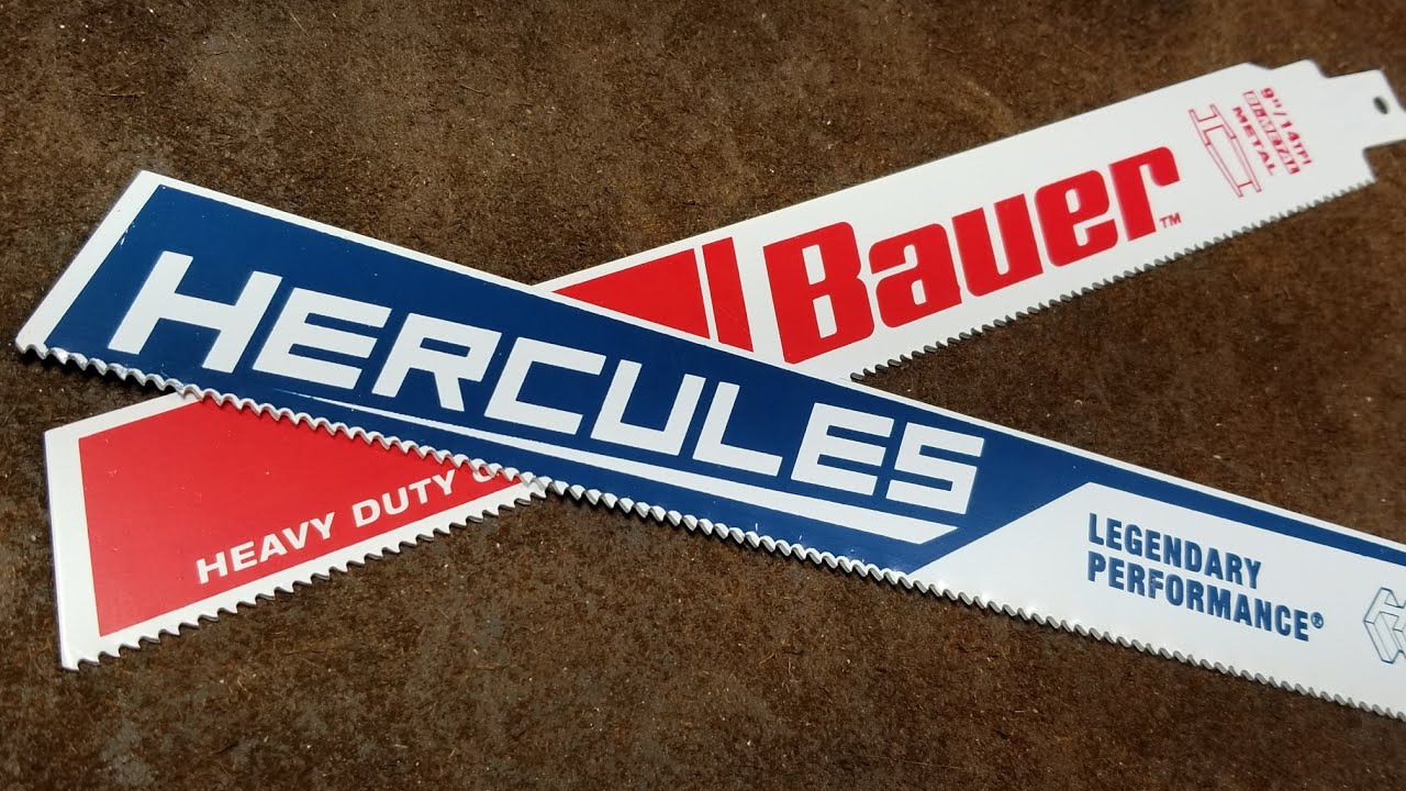 Harbor Freight Hercules & Bauer Reciprocating Saw Blades Review - YouTube