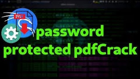 How to Crack Pdf passwords with pdfcrack #souravbag #tekkrescue