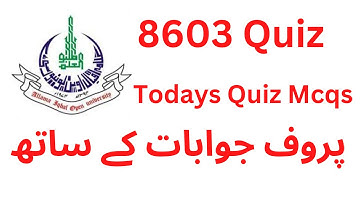 8603 quiz kmal ki app k sath right answers