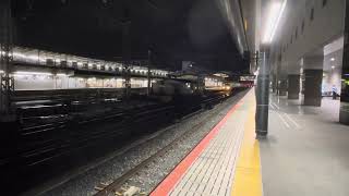 【JR西日本】夜の京都駅0番ホームから2番ホーム 琵琶湖線 新快速 野洲行を眺める