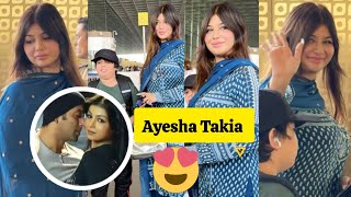 After Ages Ayesha Takia along with Son Spotted at Mumbai Airport 😍🔥📸