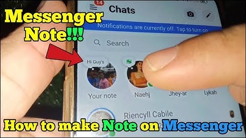 How to write Note on Facebook Messenger | How to make Note on Messenger