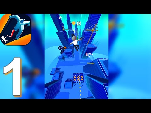 Swing Loops - Grapple Hook Race - Gameplay Walkthrough Part 1 Levels 1-15 (Android, iOS)