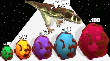 Dino Evolution Eggs - Level Up Dinosaur Max Level Gameplay