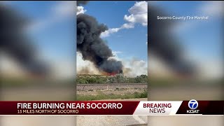 Active fire burning in Socorro County