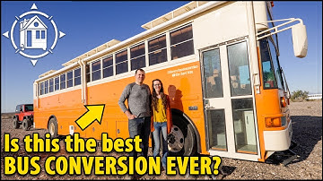 Best SKOOLIE TINY HOME ever?! Secret storage & epic kitchen