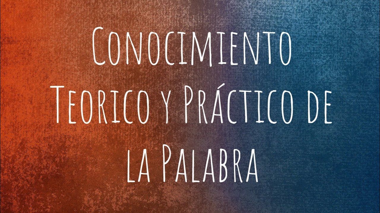 Conocimiento teórico y practico - servicio domingo 06-dic-2020 - 11 a.m.