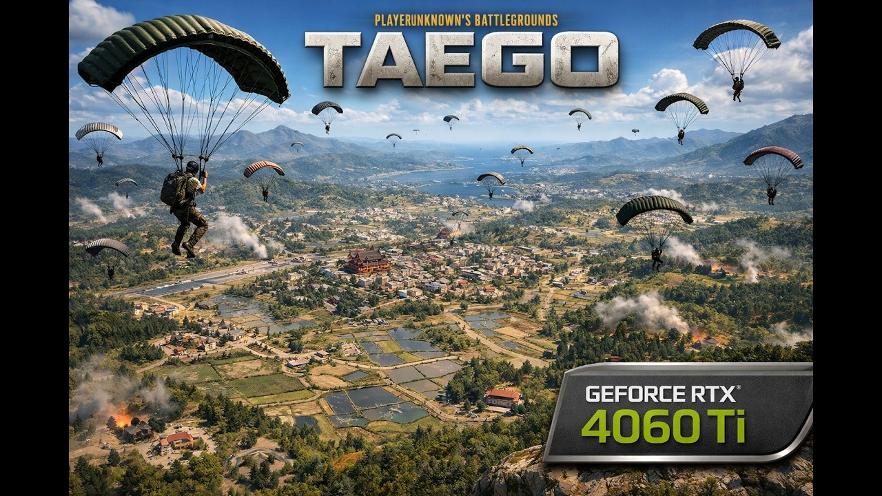 PUBG PC TAEGO MAP 4K Gameplay 🔥 RTX 4060Ti Extreme Graphics