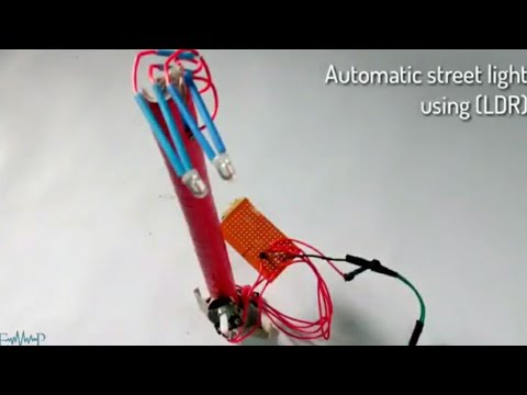 Automatic street light using LDR - YouTube