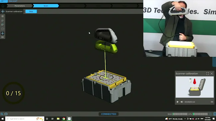 How to calibrate the Peel 3 scanner