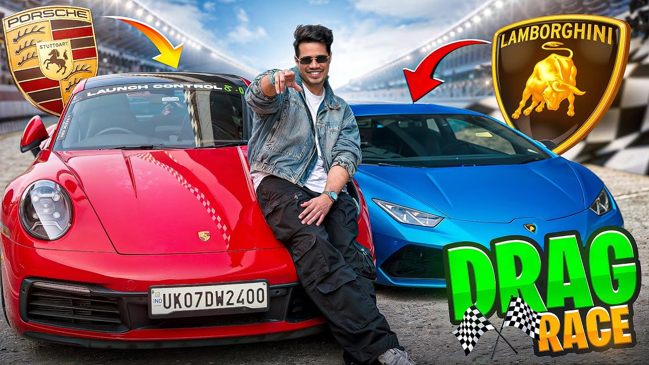 Porsche 911 vs All Supercar Drag Race in Real Life 🤑