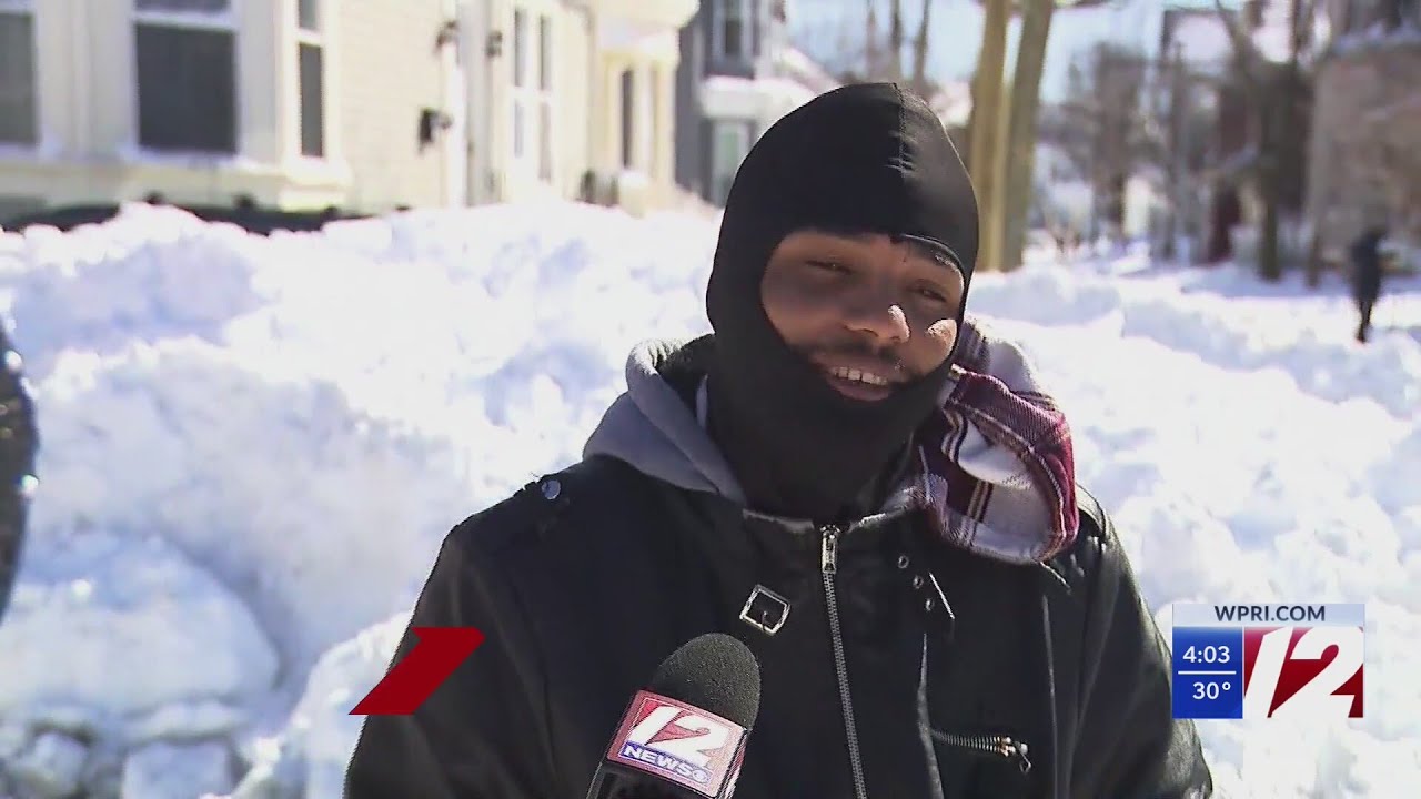 One Providence man uses personal plow to dig out street, neighbors