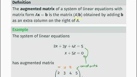 MATH0007 video 19: systems of linear equations