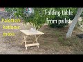 Making Folding Table From Pallet /// Paletten Katlanır Masa Yapımı /// Folding Wooden Table Diy