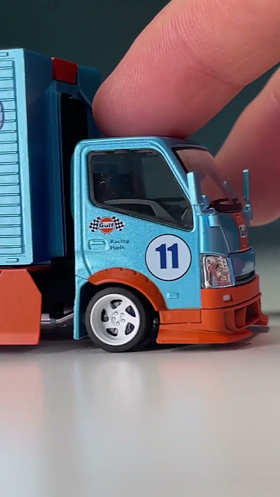 Custom Truck by Micro Turbo #diecast #gulf #microturbo #hotwheels #hotwheelscustom #monoblockwheels