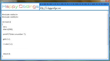 Convert string to integer atoi c code example