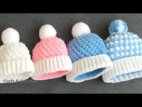 Easy & fast crochet baby hat/crochet beanie/crochet for beginners 1508