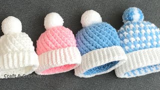 Easy & fast crochet baby hat/crochet beanie/crochet for beginners 1508
