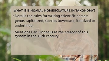 What Is Binomial Nomenclature In Taxonomy? - Ecosystem Essentials