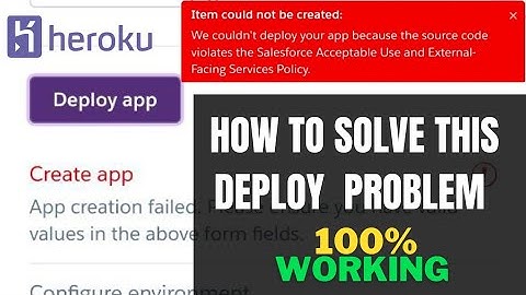 How to solve deploye problem in heroku | how to fix deploy error in heroku page | in Malayalam