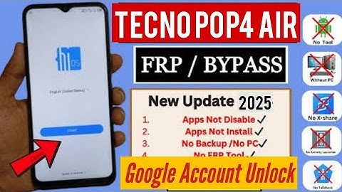 BYPASS FRP Lock on Tecno Pop4 Air BC1 Now?