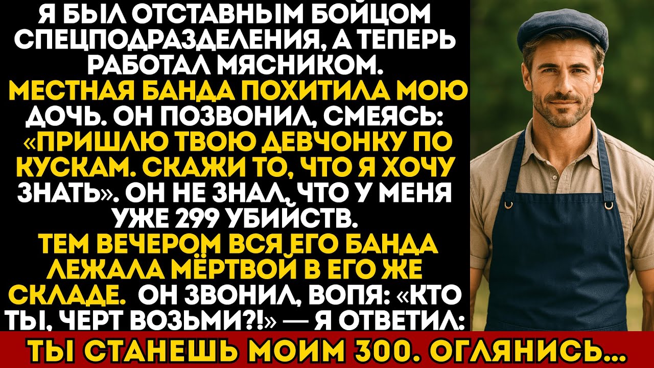 Я был отставным оперативником спецподразделения, теперь — мясник. банда похитила мою дочь.