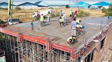 Techniques For Building A Solid House Foundation With Solid Reinforcement and Modern Concrete Pumps