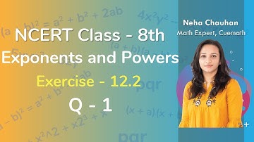 Class 8 Chapter 12 Ex 12.2 Q 1 Exponents and Powers Maths NCERT CBSE