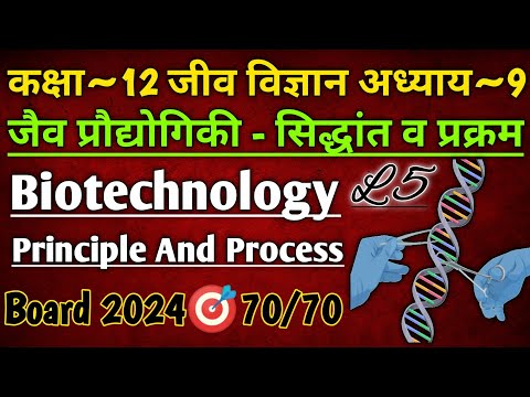 Class 12 Biology Chapter 9 | Biotechnology Principle And Process | Part-5 | जैव प्रौद्योगिकी