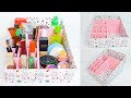 Makeup organizer ideas  tempat make up dari kardus bekas  diy easy cardboard makeup  storage box