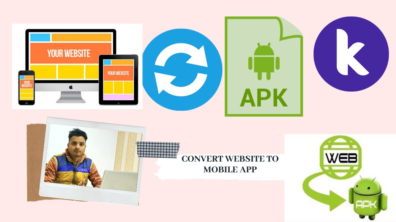 how to convert a website to android app in kodular - YouTube